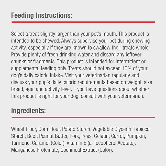 Dreambone Triple Flavor Swirlz No Chicken Added for Dogs, 25 Count, Treat Your Dog to Easy-to-Digest Rawhide-Free Chews Made with Real Beef, Peanut Butter and Pork