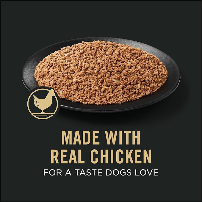 Purina Pro Plan Wet Dog Food For Senior Dogs Adult 7 Plus Chicken and Rice Entree Classic - (Pack of 12) 13 oz. Cans