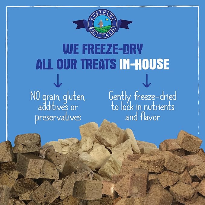 Freeze Dried Dog and Cat Treats, Chicken Heart, All Natural Freeze-Dried Dog Treat & Snacks, Made in USA, High in Protein, Single Ingredient, Made in The USA, 3oz