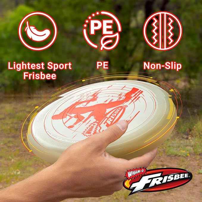 Wham-O Frisbee All Sport Flying Disc 140g, 9.85 Inch, Durable Sports Disc with Non-Slip Grip for Outdoor Games,Team Sports and Family Fun