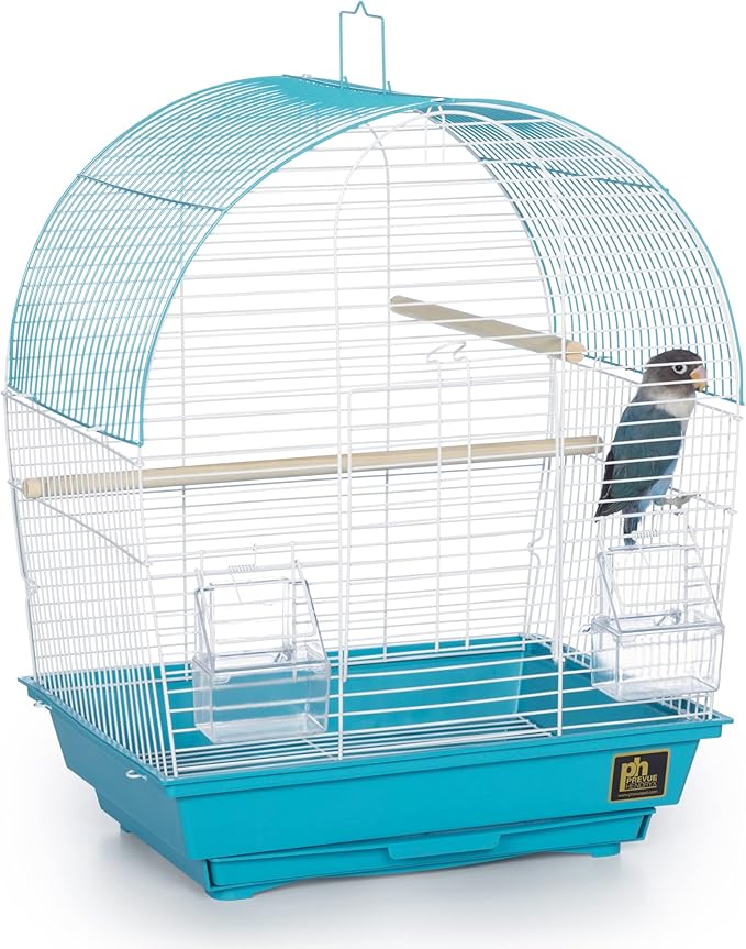 Prevue Pet Products South Beach Dome Top Bird Cage, Teal (SP50071),14 1/8" L x 11 1/4" W x 18 1/8" H