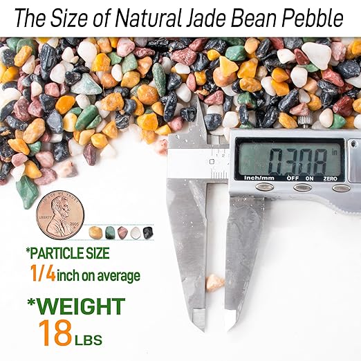 18lb Aquarium Gravel for Plants, 1/4Inch Fish Tank Gravel for Succulent Cactus and Bonsai, Decorative River Rocks Pebbles for Gardening, Flower Pots, Landscaping,Terrarium