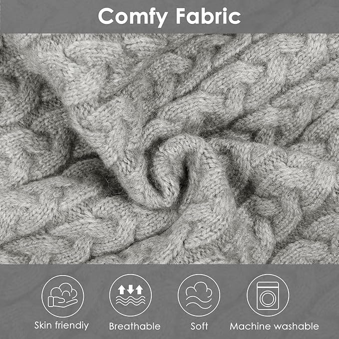 SAWMONG Dog Sweater, Dog Sweaters for Large Dogs Girls Boys, Pullover Turtleneck Knitted Doggy Sweatshirt, Cold Weather Pet Clothes(Grey, 2X-Large