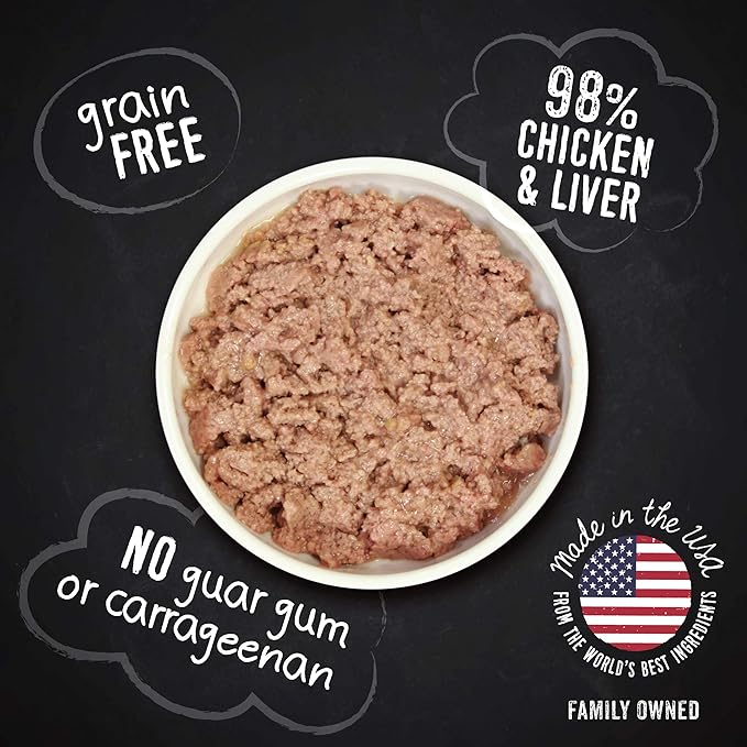 Hound & Gatos Wet Cat Food, 98% Chicken & Liver, Grain Free Pate Cat Food, Real Meat, High Protein, Limited Ingredients, No Additives, 5.5 oz. Cans (Pack of 24)
