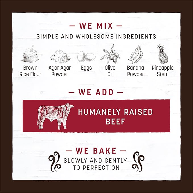 Earth Animal No Hide Medium Beef Flavored Natural Rawhide Free Dog Chews Long Lasting Chew Sticks | Treats for Large Dogs | Great for Aggressive Chewers - 6 Count