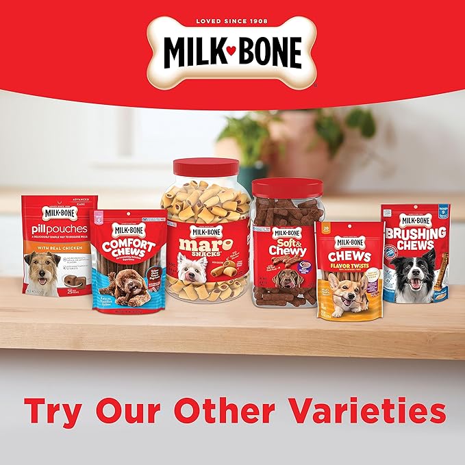 Milk-Bone Gravy Bones Dog Treats with 4 Savory Meat Flavors Coated in Gravy, 60 Ounce (Pack of 3)