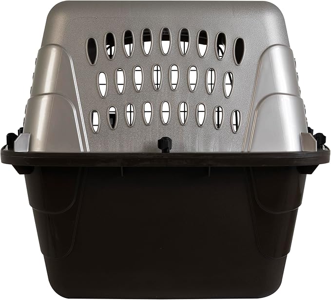Petmate Dog Crates for Small Dogs & Cat Carriers, Two-Door Plastic Pet Kennel, Top & Front Loading, Made in USA, 24" For Pets Up To 15 lb, Pearl Tan