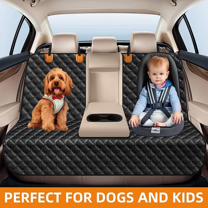 Dog Car Seat Cover for Back Seat - Waterproof and Scratchproof Back Seat Cover for Dogs Nonslip Car Seat Cover for Dogs Fits for Cars and SUVs