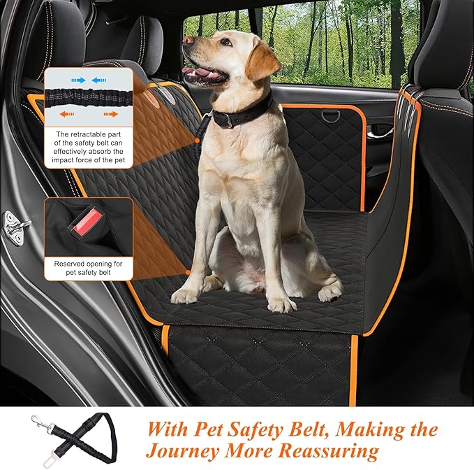 ICWEIMEI Dog Car Seat Cover, Waterproof Back Seat Covers for Dog Travel Non-Slip Pet Car Seat Protector Pet Car Seat Cover for Cars Trucks SUV