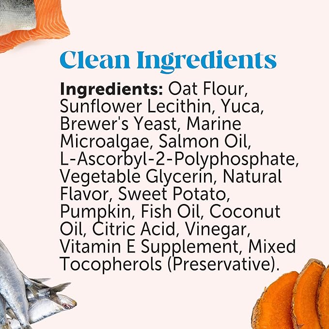 Skin Health Salmon Chews - Itch Relief for Dogs, Omega 3 Fish Oil for Dogs, Natural Salmon Oil for Dog Chews for Healthy Skin & Coat, May Reduce Shedding, Dog Fish Oil Supplements - 90 Ct