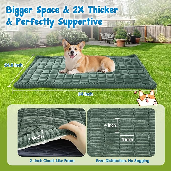 Backseat Pet Bed Mat, Plaid Dog Bed for Car Back Seat, Flannel Dog Covers for Loveseats, Non-Slip Travel Pet Mat, Custom Fit for Backseat Extenders and Seat Covers, 54"x24.8", Blue Grey