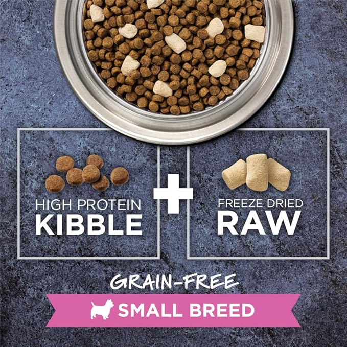 Instinct Raw Boost Small Breed, Natural Dry Dog Food with Freeze Dried Pieces, High Protein, Grain Free Recipe - Real Beef, 4 lb. Bag