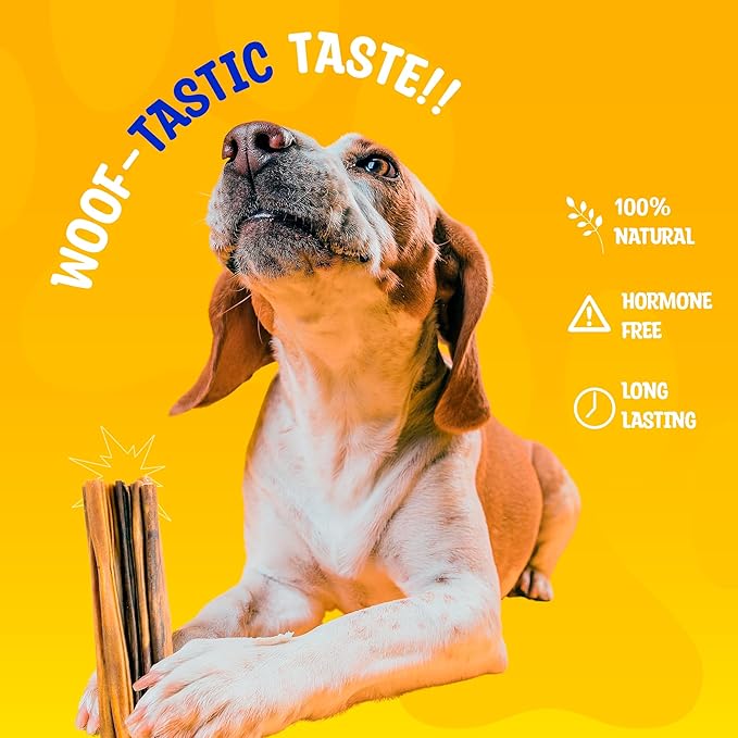 Paw & Pantry 12" Beef Collagen Sticks for Dogs - Rawhide Alternative Dog Bones - High Protein Collagen for Dogs - Glucosamine, Chondroitin, Promotes Dental & Joint Health - 20pk