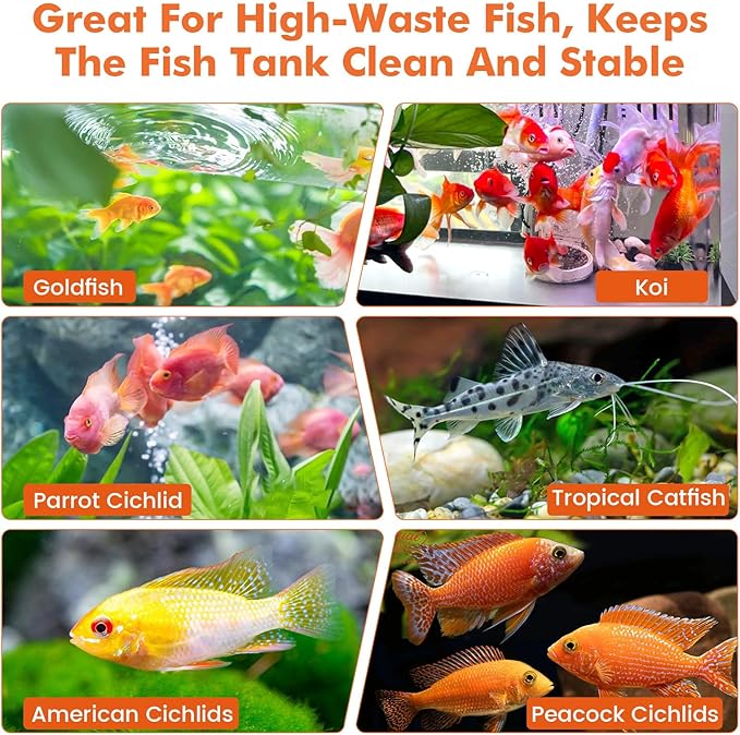 hygger Aquarium Water Bio-Clarifier, Reducing Fish Waste and Cleaning Organic Sludge, Natural Fish Tank Aquarium Leave-in Waste Management Solution for Freshwater and Saltwater Tanks, 500 ML