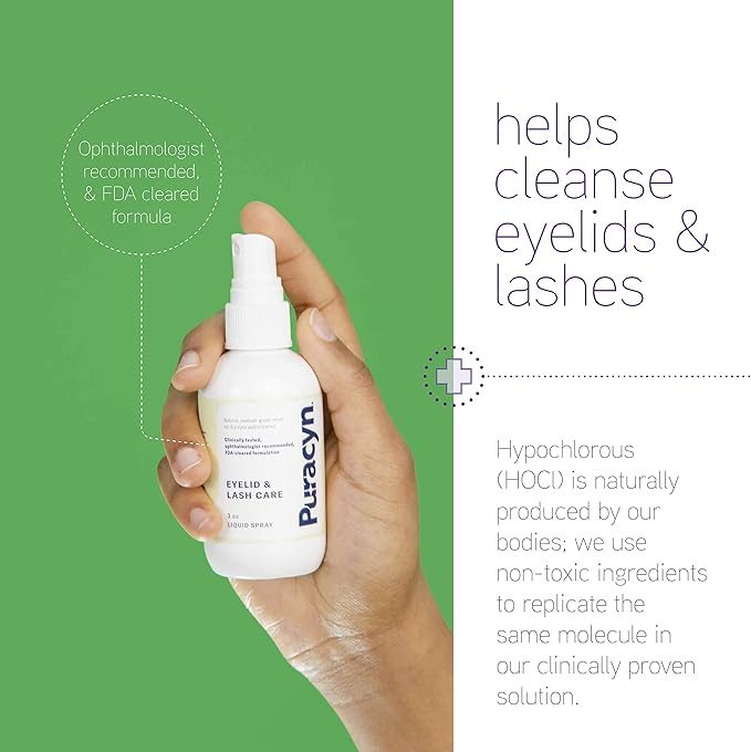 Eyelid and Lash Care - Natural, Medical-Grade Spray for Effective Relief from Styes, Blepharitis, and Irritation, 3 oz Bottle