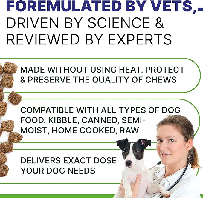 Advanced Hemp Hip & Joint Supplement for Dogs - Glucosamine for Dogs - Dog Joint Pain Relief Treats - Chondroitin Turmeric MSM Hemp Oil - Hemp Treats for Joint Health - Senior Mobility Support Chew