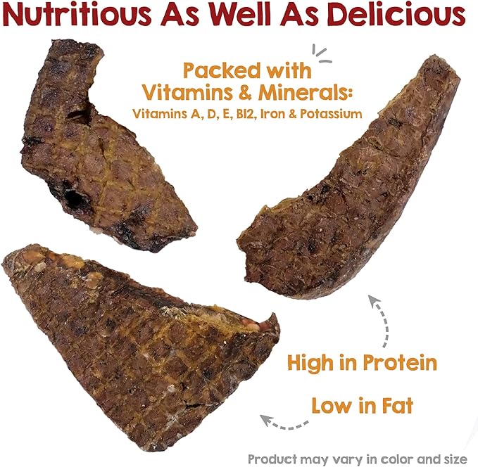 Riley's Dehydrated Beef Lung Dog Treats - Single Ingredient No Hide Dog Chews - USA Sourced 100% Beef Lung Treats - Training Chews and Snack Time Bites - 8oz
