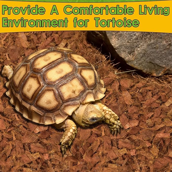 Halatool 2Pack Snake Bedding Natural Coconut Chips Substrate 2.2LB Coconut Husk for Reptiles Tank Terrarium Substrate for Ball Python Frog Gecko Hermit Crab Tortoise