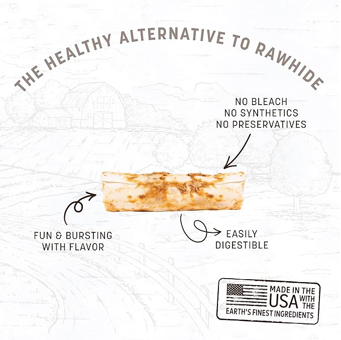 Earth Animal No Hide Small Long Lasting Dog Chew Rolls, Venison - 2 Count