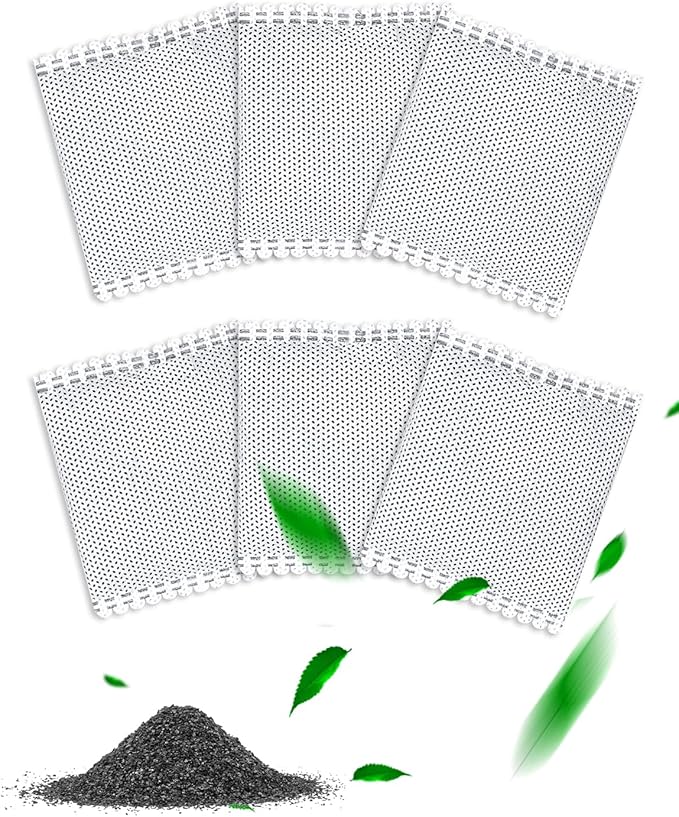 Cat Litter Box Deodorizer Filter Compatible with OKSOTY Stainless Steel & Compatible with PuraMAX Self Cleaning Litter Boxes, Odor Absorber for Strong Odor, 6PCS