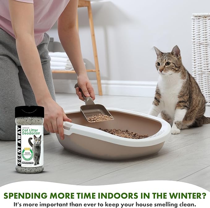 Cat Litter Deodorizer – Fragrance-Free Odor Eliminator with Active Carbon, Controls Litter Box Smells, Keeps Home Fresh, 25 lb