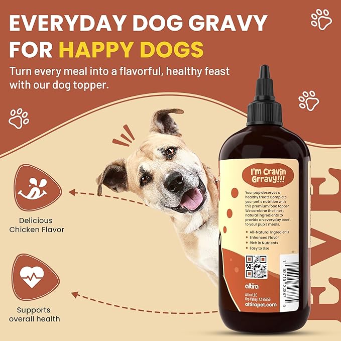 Everyday Dog Gravy – Premium Wet Dog Food Gravy Toppers for Dry Food – Tasty & Nutritious Dogs Gravy with Essential Vitamins and Supplements – Hip and Joint Supplement