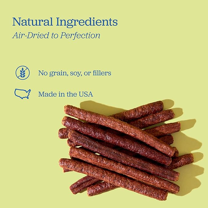 Downtown Barkery Meat Sticks - Air-Dried Duck Jerky Dog Treats Made in USA for All Breeds and Sizes - Grain-Free Dog Treats Without Artificial Flavors - Duck with Flaxseed & Pumpkin, 1LB