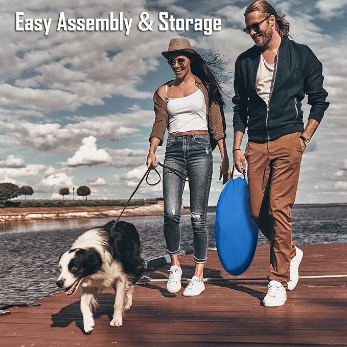 Dog Agility Course Backyard Set, Dog Agility Equipment, Portable Agility Training Equipment for Dogs, Build Dog Obstacle Course Backyard with 2 Tunnels, 3 Jumps, 6 Weave Poles & More, Dog Training Kit