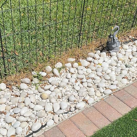 20Ibs White River Rocks, Premium 1-2 Inch River Pebbles for Indoor and Outdoor Landscaping, Perfect for Indoor Plants, Aquariums, Vases, and Garden Decoration