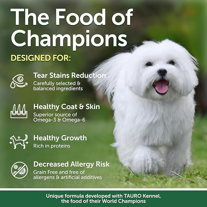 Nature's Protection Superior Care White Dogs Grain-Free Dry Dog Food - High Protein, Tear Stain Dog Food for Small & Mini Breeds Light Coated Adult Dogs, Fresh Pet Meal, Lamb, 22 lb