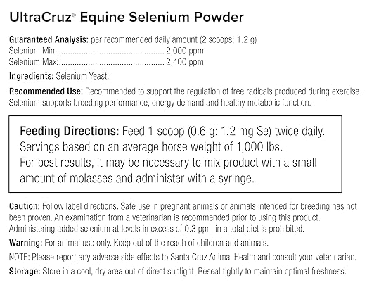 UltraCruz - sc-363248 Equine Selenium Yeast Supplement for Horses, 1 lb, Powder (226 Day Supply)