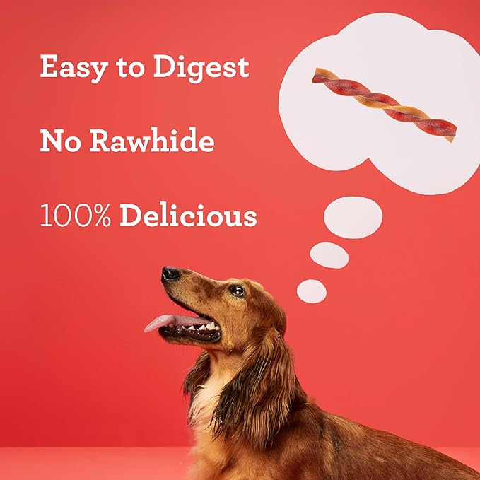 Dreambone Triple Flavor Swirlz No Chicken Added for Dogs, 25 Count, Treat Your Dog to Easy-to-Digest Rawhide-Free Chews Made with Real Beef, Peanut Butter and Pork