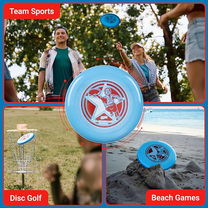 Wham-O Frisbee All Sport Flying Disc 140g, 9.85 Inch, Durable Sports Disc with Non-Slip Grip for Outdoor Games,Team Sports and Family Fun