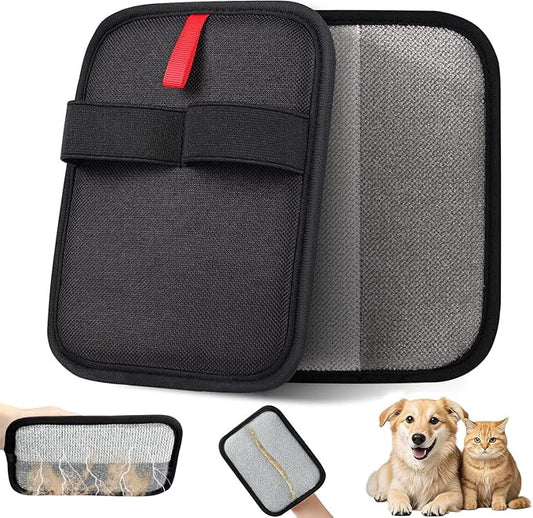 2 Upgraded Thickened Electrostatic Pet Hair Removal Gloves Brush,2025 New Reusable Cat Dog Hair Remover Grooming Gloves,Double Sided Washable Static Animal Fur Removal Tool for Couch,Carpet, Clothes