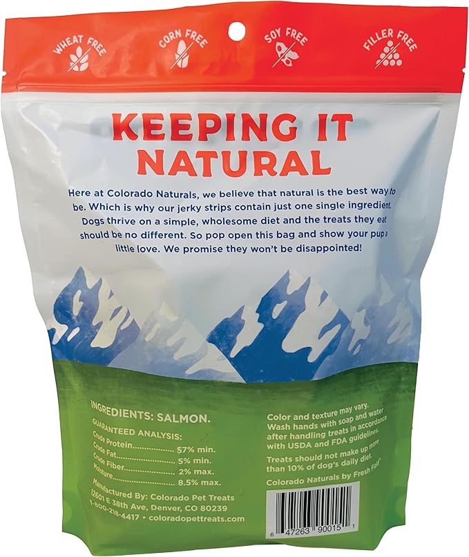 Salmon Jerky Strips Dog Treats, 16 oz – All-Natural, Made in USA, No Fillers or Preservatives – Wild Alaskan Caught, Rich with Omega-3