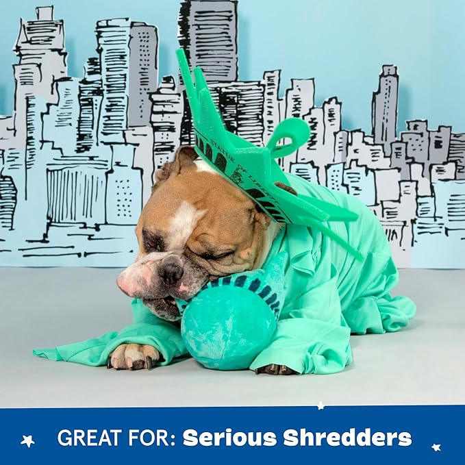 Barkbox Lady Liberty Ball 2-in-1 Dog Toy - Plush Squeaky Toy for Large Dogs | Large
