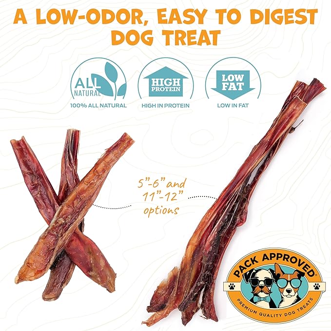 Steer Sticks for Dogs Rawhide Free Dog Treats - Single Ingredient Bullysticks Natural Dogs Chews - Odor Free Bully Sticks - Fully Digestible Dog Chew Stick 11-12" (10 Count)