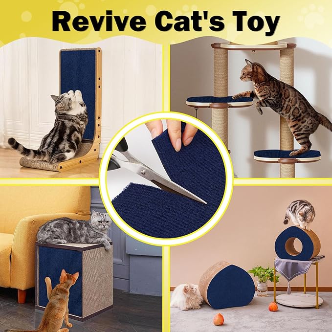 23.6x15.8 Couch Wall Corner Protection for Indoor Cats,Anti Scratch Furniture Protector from Cats Scratching,Trimmable Climbing Cat Scratcher Pad Play Mat Easy Use for Cat Board/Door/Carpet