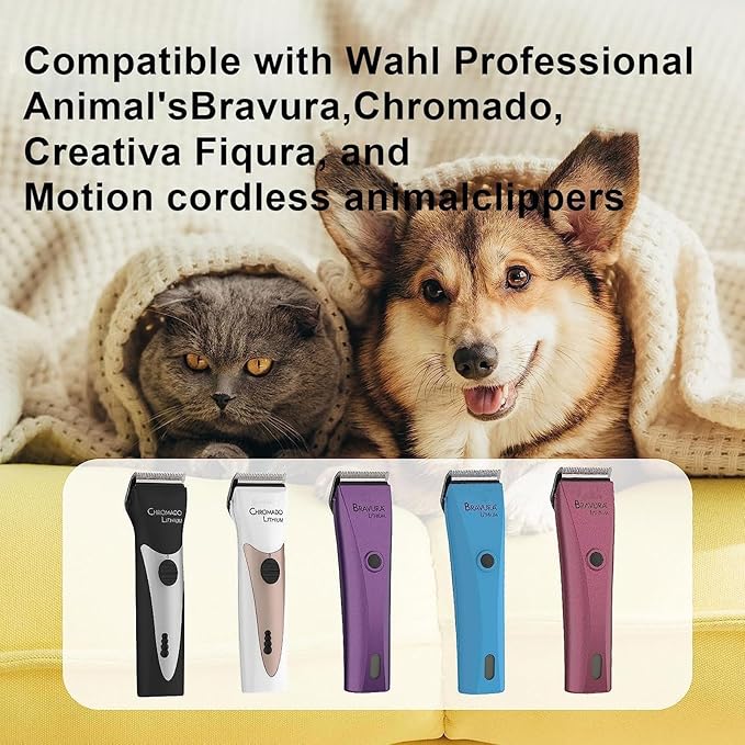4F Detachable Pet Dog Grooming Clipper Ceramic Blade Compatible with Wahl Bravura .Chromado,Creativa,Figura Dog Clippers for Dogs Grooming,Size 4F Cut Length 3/8"(9mm), 2Pack