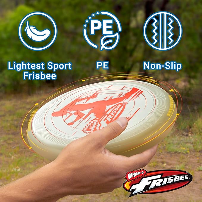 Wham-O Frisbee All Sport Flying Disc 140g, 9.85 Inch, Durable Sports Disc with Non-Slip Grip for Outdoor Games,Team Sports and Family Fun
