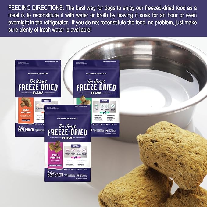 Best Breed Dr. Gary's Freeze-Dried Raw Food, Topper and Treat: Beef Recipe - 24 oz.