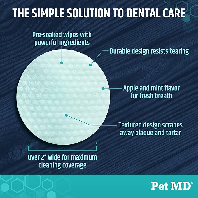 Pet MD Stool Eating Deterrent & Dental Wipes