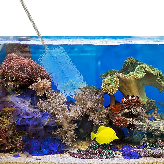 12 Pieces Tube Cleaning Brush Aquarium Filter Nylon Tube Brush Set Flexible Double-Ended Hose Pipe Cleaning Stainless Steel for Fish Tank, Kitchen, Glasses, Drinking Straws, Keyboard