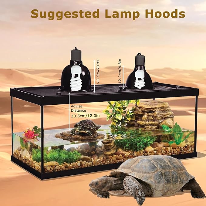 UVB 10.0 Reptile Light 13W, Compact Fluorescent Desert Lamp, High-Output Coil UVB Bulbs for Terrarium Tanks, Suitable for Bearded Dragons, Geckos and Other Desert-Dwelling Reptile