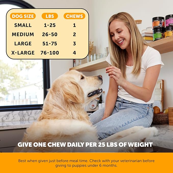 Dog Allergy Support Chews Max Strength, Omega 3 Salmon Fish Oil, Probiotic Supplement for Anti-Itch and Seasonal Allergies