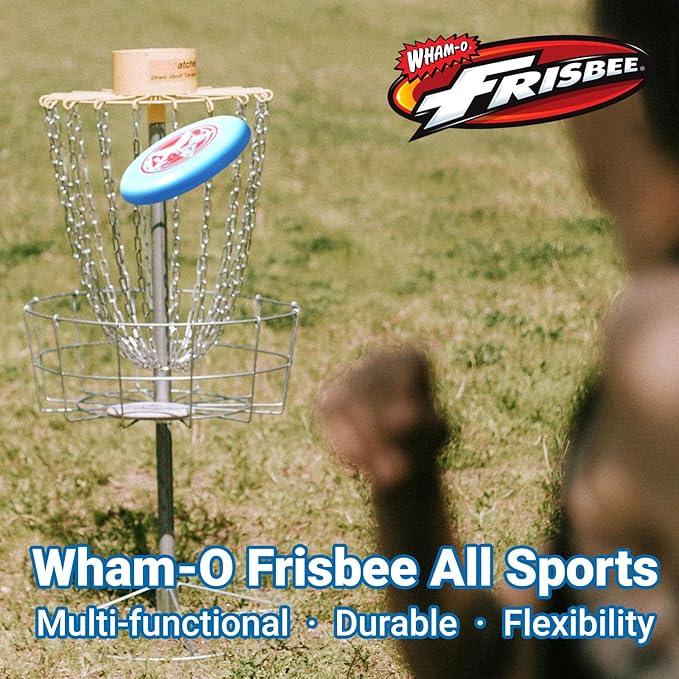 Wham-O Frisbee All Sport Flying Disc 140g, 9.85 Inch, Durable Sports Disc with Non-Slip Grip for Outdoor Games,Team Sports and Family Fun