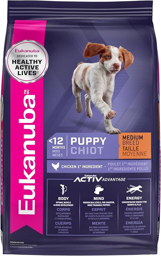Eukanuba Puppy Medium Breed Dry Dog Food, 4.5 lb Bag