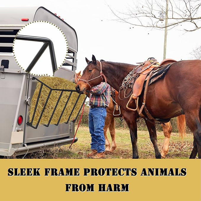 Zonon 3 Pcs Wall Hay Feeder Mount Detachable Goat Hay Rack 22 Gallon 23.62x22.76x11.81 Inch Multiple Sided Hay Holder Horses Heavy Duty Horse Feeding Supplies for Effortless Installation Horse Farm