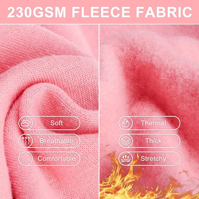 BEAUTYZOO Dog Hoodie & Cat Sweater for Small Dogs Puppy Girls Boys, Fleece Lined Warm Winter Fall Dog Clothes with Leash Hole and Pocket, Ultra-Soft Pet Jacket Coats Kitten Clothing, Pink L