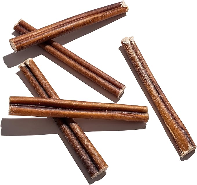 Jack&Pup 6 Inch Bully Sticks for Medium Dogs (25 Pack) Dog Chews Long Lasting, Single Ingredient 100% Beef Bully Sticks for Dogs